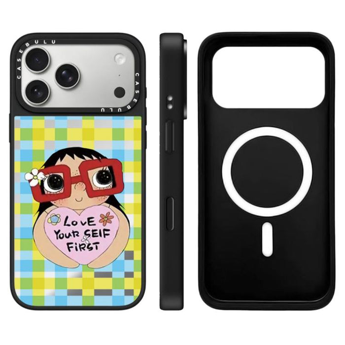 Funda magnética para teléfono con espejo y botón de control de cámara con diseño de la serie YUY, For iPhone 17 Pro Max, For iPhone 17 Pro, For iPhone 17, For iPhone Air