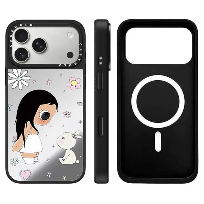 Funda magnética para teléfono con espejo y botón de control de cámara con diseño de la serie YUY, For iPhone 17 Pro Max, For iPhone 17 Pro, For iPhone 17, For iPhone Air