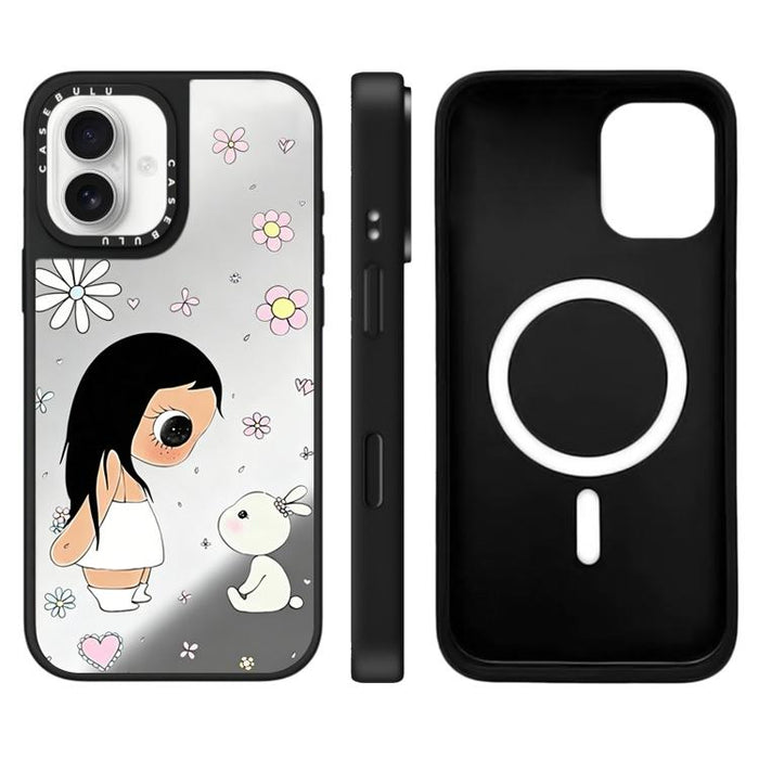 Funda magnética para teléfono con espejo y botón de control de cámara con diseño de la serie YUY, For iPhone 17 Pro Max, For iPhone 17 Pro, For iPhone 17, For iPhone Air