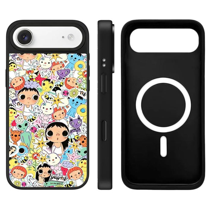 Funda magnética para teléfono con espejo y botón de control de cámara con diseño de la serie YUY, For iPhone 17 Pro Max, For iPhone 17 Pro, For iPhone 17, For iPhone Air