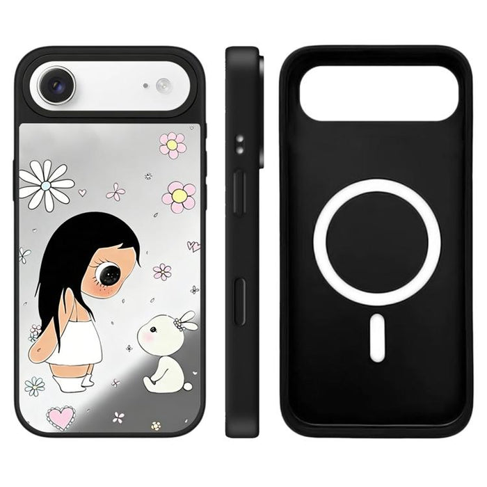 Funda magnética para teléfono con espejo y botón de control de cámara con diseño de la serie YUY, For iPhone 17 Pro Max, For iPhone 17 Pro, For iPhone 17, For iPhone Air