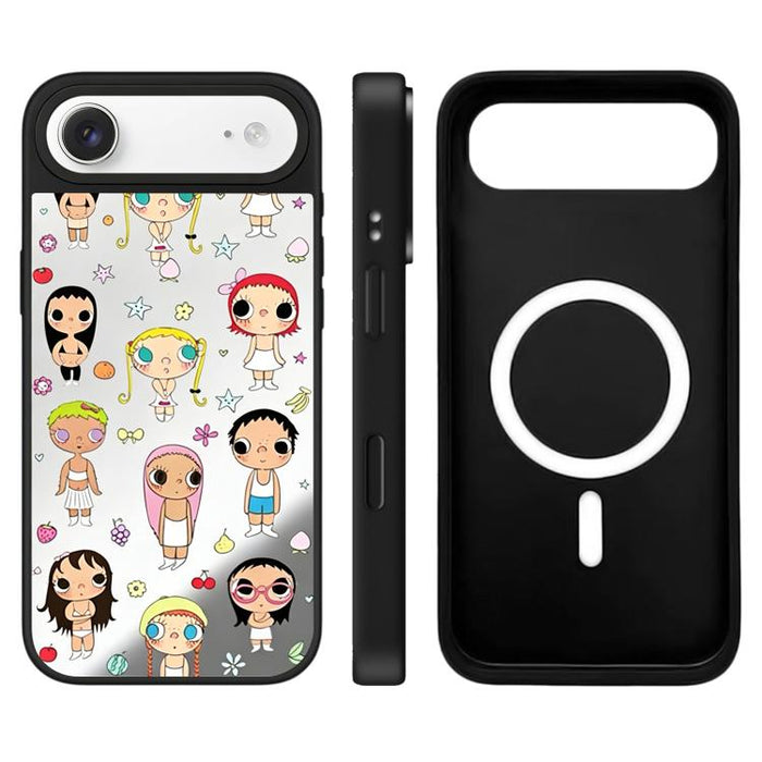 Funda magnética para teléfono con espejo y botón de control de cámara con diseño de la serie YUY, For iPhone 17 Pro Max, For iPhone 17 Pro, For iPhone 17, For iPhone Air