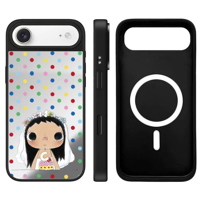 Funda magnética para teléfono con espejo y botón de control de cámara con diseño de la serie YUY, For iPhone 17 Pro Max, For iPhone 17 Pro, For iPhone 17, For iPhone Air