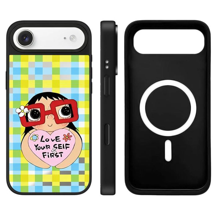 Funda magnética para teléfono con espejo y botón de control de cámara con diseño de la serie YUY, For iPhone 17 Pro Max, For iPhone 17 Pro, For iPhone 17, For iPhone Air