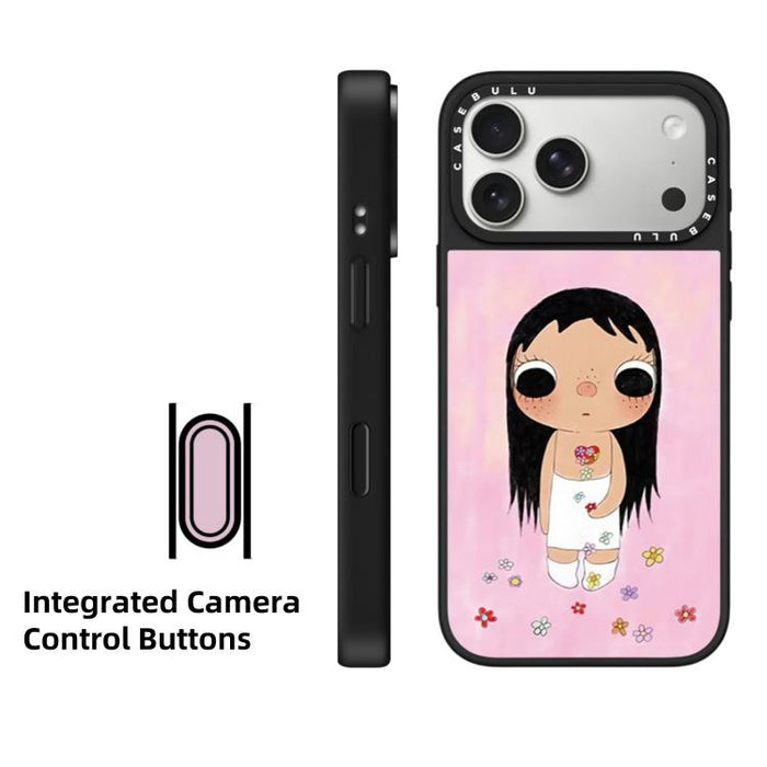 Funda magnética para teléfono con espejo y botón de control de cámara con diseño de la serie YUY, For iPhone 17 Pro Max, For iPhone 17 Pro, For iPhone 17, For iPhone Air