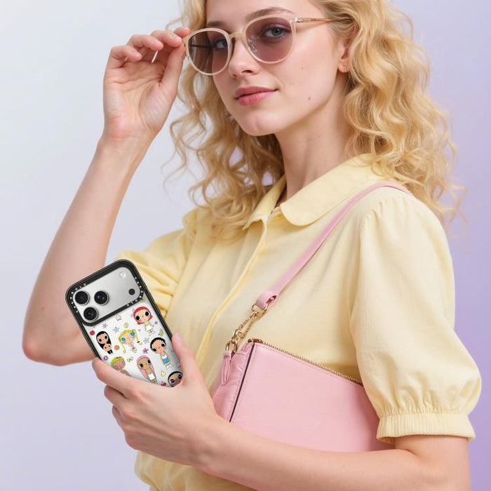 Funda de acrílico transparente para teléfono con botón de control de cámara y diseño de la serie YUY, For iPhone 17 Pro Max, For iPhone 17 Pro, For iPhone 17