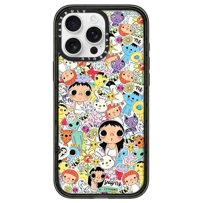 Funda de teléfono acrílica transparente con estampado de la serie YUY, For iPhone 16 Pro Max, For iPhone 16 Pro, For iPhone 16 Plus, For iPhone 16, For iPhone 15 Pro Max, For iPhone 15 Pro, For iPhone 15 Plus, For iPhone 15