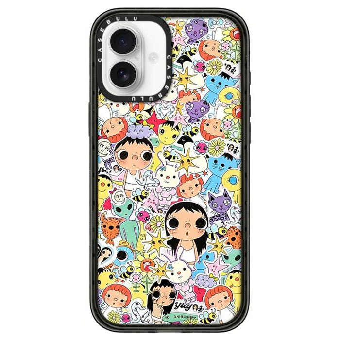 Funda de teléfono acrílica transparente con estampado de la serie YUY, For iPhone 16 Pro Max, For iPhone 16 Pro, For iPhone 16 Plus, For iPhone 16, For iPhone 15 Pro Max, For iPhone 15 Pro, For iPhone 15 Plus, For iPhone 15