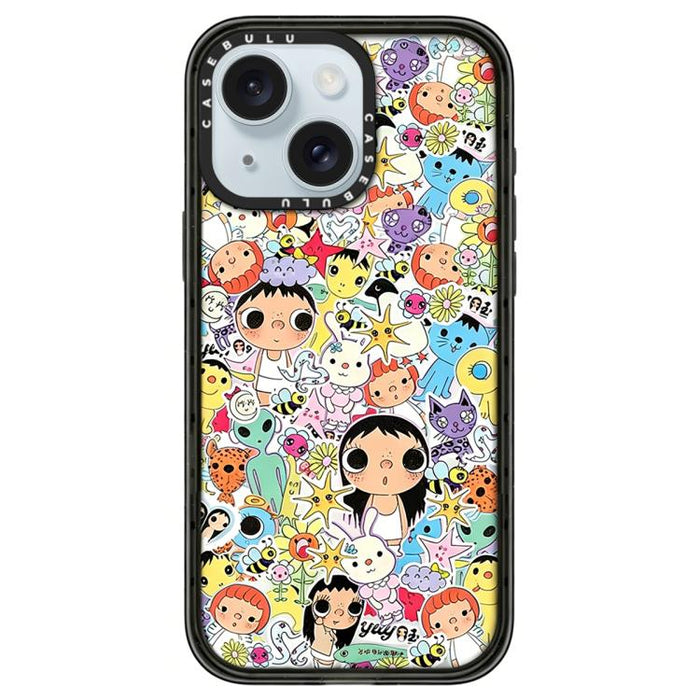 Funda de teléfono acrílica transparente con estampado de la serie YUY, For iPhone 16 Pro Max, For iPhone 16 Pro, For iPhone 16 Plus, For iPhone 16, For iPhone 15 Pro Max, For iPhone 15 Pro, For iPhone 15 Plus, For iPhone 15