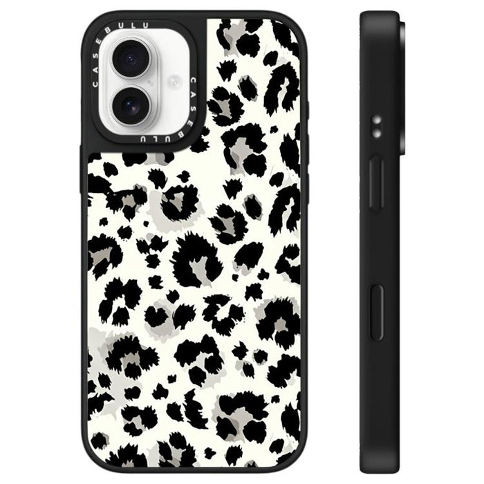 Funda para teléfono con espejo y estampado de leopardo de la serie Stars, For iPhone 16 Pro Max, For iPhone 16 Pro, For iPhone 16 Plus, For iPhone 16, For iPhone 15 Pro Max, For iPhone 15 Pro, For iPhone 15 Plus, For iPhone 15