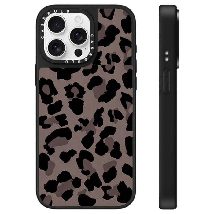 Funda para teléfono con espejo y estampado de leopardo de la serie Stars, For iPhone 16 Pro Max, For iPhone 16 Pro, For iPhone 16 Plus, For iPhone 16, For iPhone 15 Pro Max, For iPhone 15 Pro, For iPhone 15 Plus, For iPhone 15