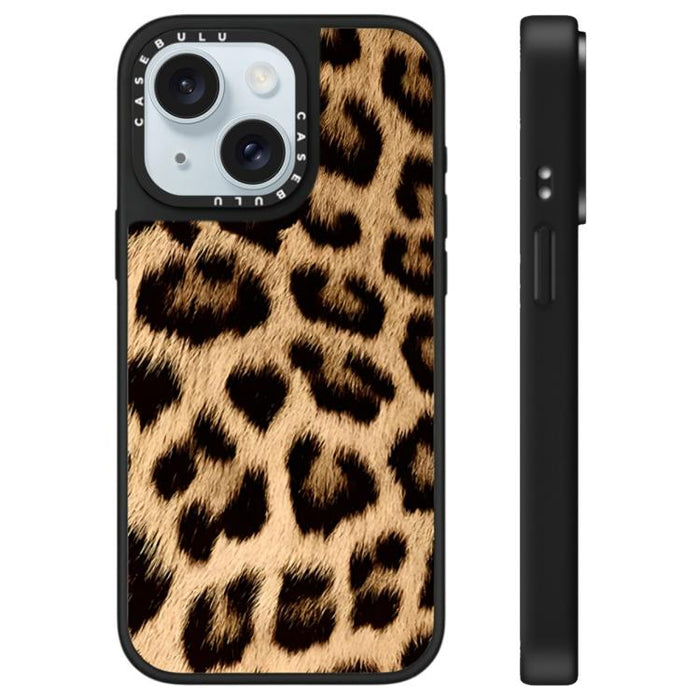 Funda para teléfono con espejo y estampado de leopardo de la serie Stars, For iPhone 16 Pro Max, For iPhone 16 Pro, For iPhone 16 Plus, For iPhone 16, For iPhone 15 Pro Max, For iPhone 15 Pro, For iPhone 15 Plus, For iPhone 15