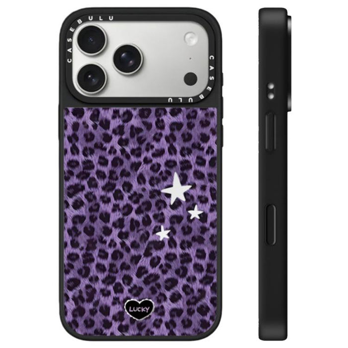 Funda para teléfono con espejo y botón de control de la cámara con estampado de leopardo y estrellas, For iPhone 17 Pro Max, For iPhone 17 Pro, For iPhone 17, For iPhone Air