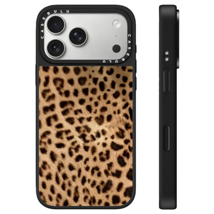 Funda para teléfono con espejo y botón de control de la cámara con estampado de leopardo y estrellas, For iPhone 17 Pro Max, For iPhone 17 Pro, For iPhone 17, For iPhone Air