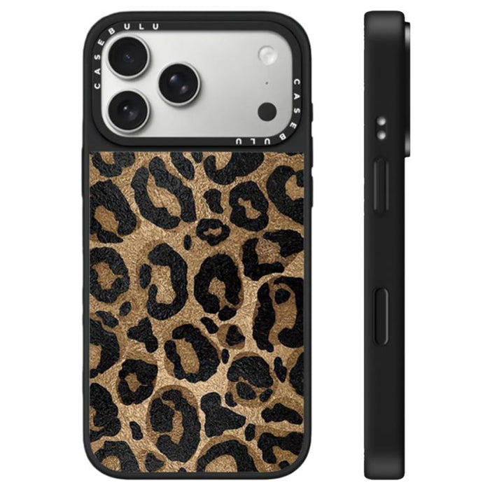Funda para teléfono con espejo y botón de control de la cámara con estampado de leopardo y estrellas, For iPhone 17 Pro Max, For iPhone 17 Pro, For iPhone 17, For iPhone Air