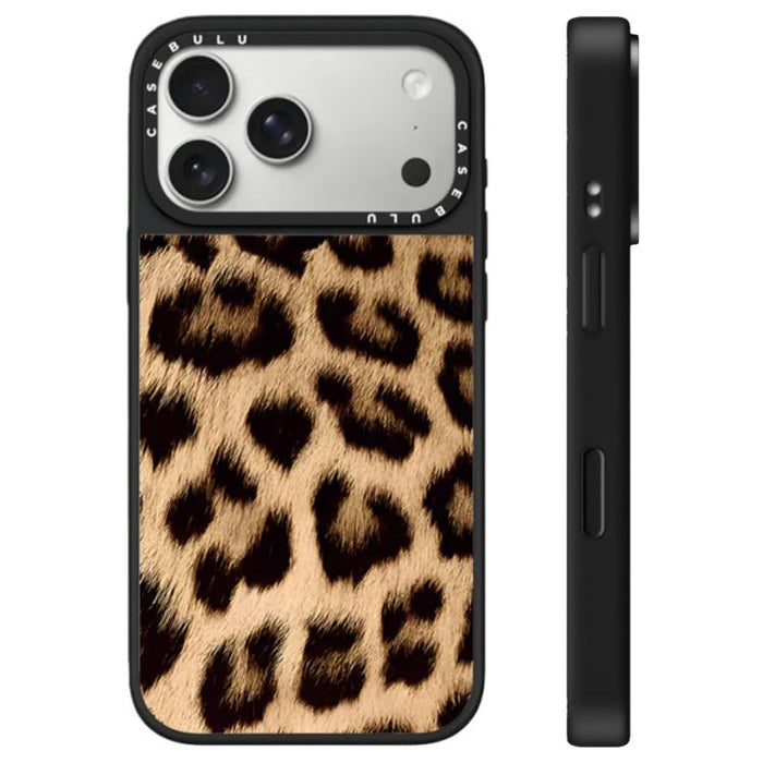 Funda para teléfono con espejo y botón de control de la cámara con estampado de leopardo y estrellas, For iPhone 17 Pro Max, For iPhone 17 Pro, For iPhone 17, For iPhone Air