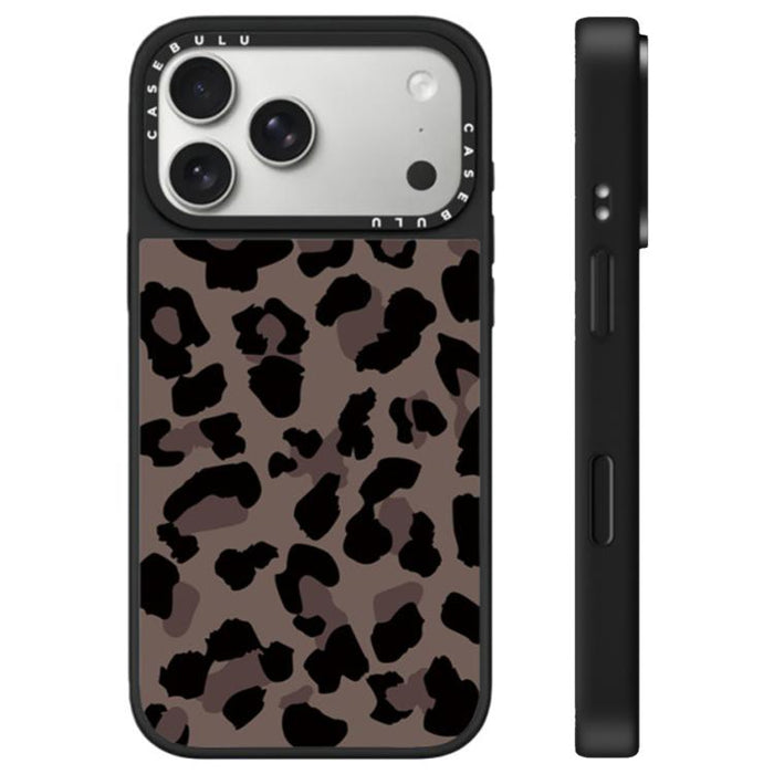 Funda para teléfono con espejo y botón de control de la cámara con estampado de leopardo y estrellas, For iPhone 17 Pro Max, For iPhone 17 Pro, For iPhone 17, For iPhone Air