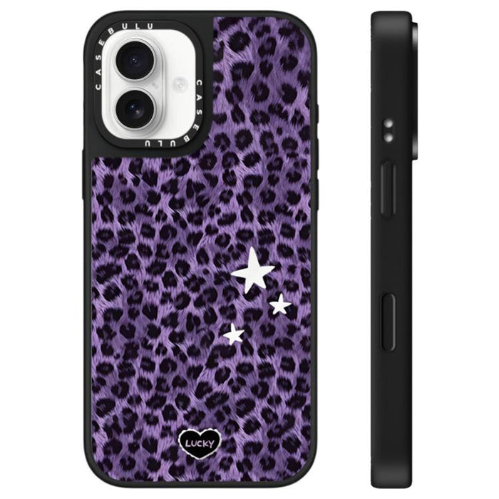 Funda para teléfono con espejo y botón de control de la cámara con estampado de leopardo y estrellas, For iPhone 17 Pro Max, For iPhone 17 Pro, For iPhone 17, For iPhone Air