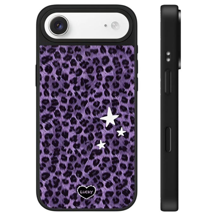 Funda para teléfono con espejo y botón de control de la cámara con estampado de leopardo y estrellas, For iPhone 17 Pro Max, For iPhone 17 Pro, For iPhone 17, For iPhone Air