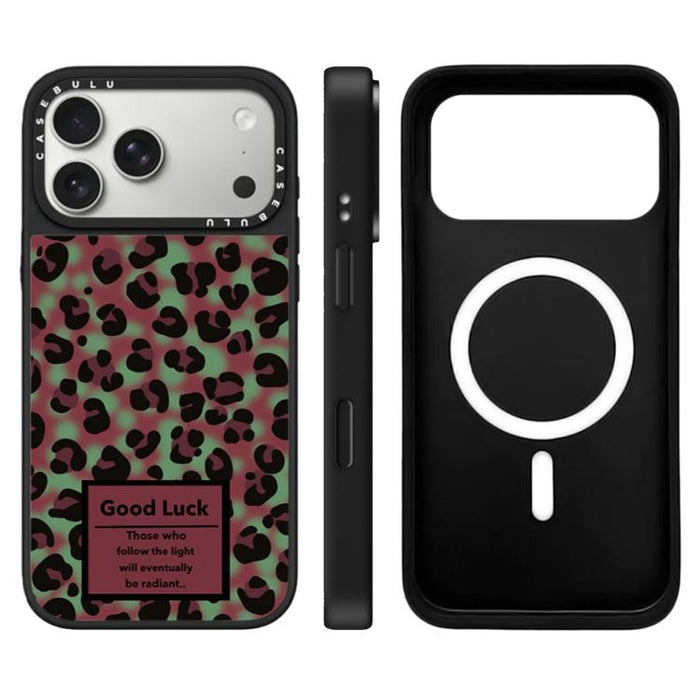 Funda magnética para teléfono con espejo y botón de control de cámara con estampado de leopardo y estrellas, For iPhone 17 Pro Max, For iPhone 17 Pro, For iPhone 17, For iPhone Air