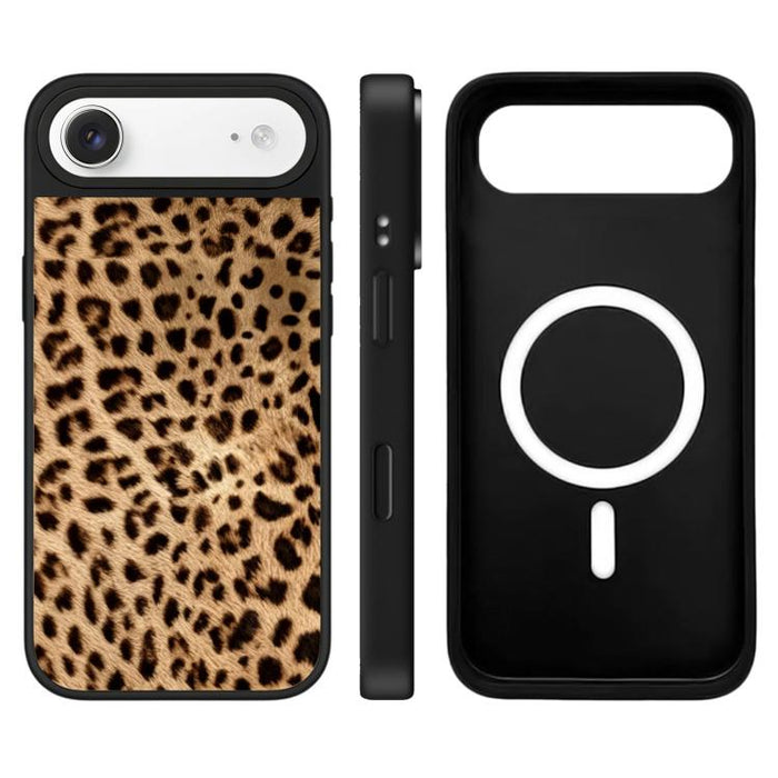 Funda magnética para teléfono con espejo y botón de control de cámara con estampado de leopardo y estrellas, For iPhone 17 Pro Max, For iPhone 17 Pro, For iPhone 17, For iPhone Air