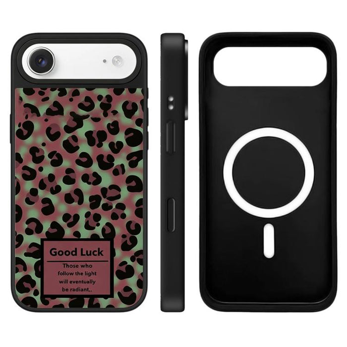 Funda magnética para teléfono con espejo y botón de control de cámara con estampado de leopardo y estrellas, For iPhone 17 Pro Max, For iPhone 17 Pro, For iPhone 17, For iPhone Air