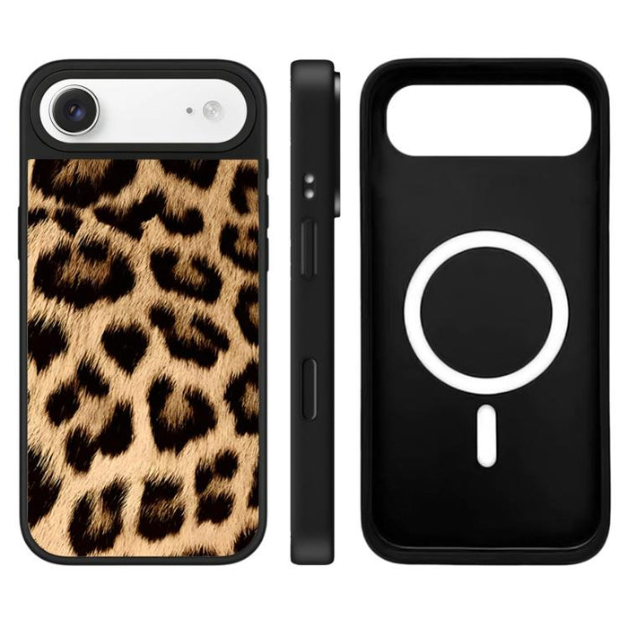 Funda magnética para teléfono con espejo y botón de control de cámara con estampado de leopardo y estrellas, For iPhone 17 Pro Max, For iPhone 17 Pro, For iPhone 17, For iPhone Air