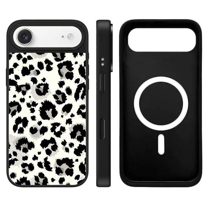 Funda magnética para teléfono con espejo y botón de control de cámara con estampado de leopardo y estrellas, For iPhone 17 Pro Max, For iPhone 17 Pro, For iPhone 17, For iPhone Air
