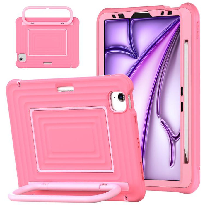 Funda híbrida de silicona con diseño ondulado para tablet y correa para el hombro., For iPad Air 11 2026 / 2025 / 2024, For iPad mini 2024 / mini 6
