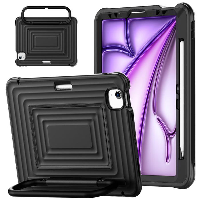 Funda híbrida de silicona con diseño ondulado para tablet y correa para el hombro., For iPad Air 11 2026 / 2025 / 2024, For iPad mini 2024 / mini 6