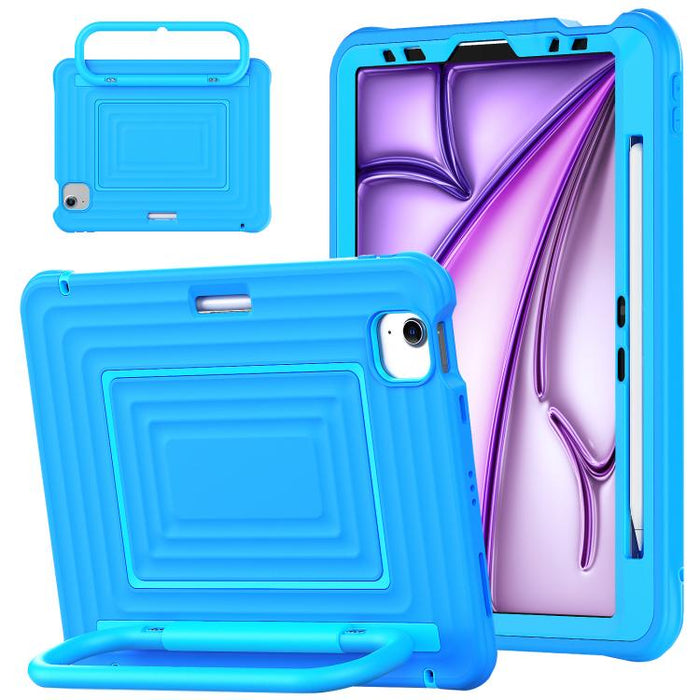Funda híbrida de silicona con diseño ondulado para tablet y correa para el hombro., For iPad Air 11 2026 / 2025 / 2024, For iPad mini 2024 / mini 6