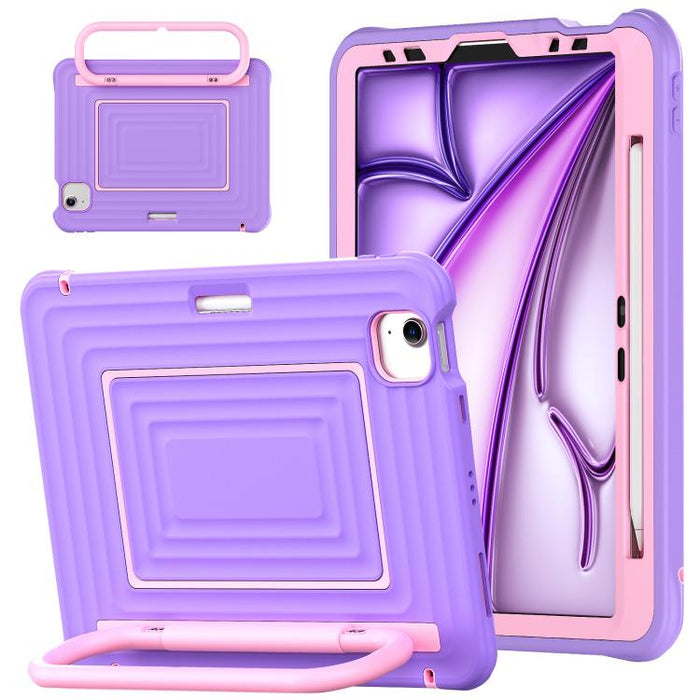 Funda híbrida de silicona con diseño ondulado para tablet y correa para el hombro., For iPad Air 11 2026 / 2025 / 2024, For iPad mini 2024 / mini 6