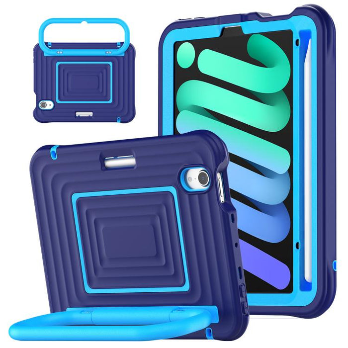 Funda híbrida de silicona con diseño ondulado para tablet y correa para el hombro., For iPad Air 11 2026 / 2025 / 2024, For iPad mini 2024 / mini 6