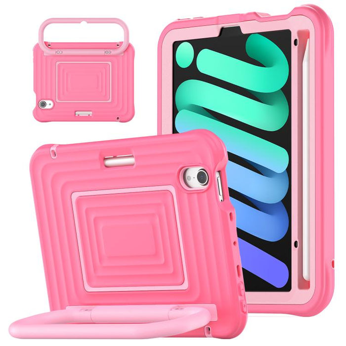 Funda híbrida de silicona con diseño ondulado para tablet y correa para el hombro., For iPad Air 11 2026 / 2025 / 2024, For iPad mini 2024 / mini 6