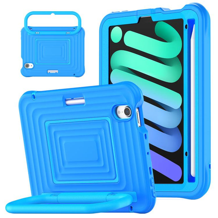 Funda híbrida de silicona con diseño ondulado para tablet y correa para el hombro., For iPad Air 11 2026 / 2025 / 2024, For iPad mini 2024 / mini 6