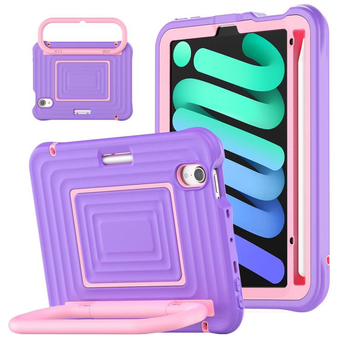 Funda híbrida de silicona con diseño ondulado para tablet y correa para el hombro., For iPad Air 11 2026 / 2025 / 2024, For iPad mini 2024 / mini 6