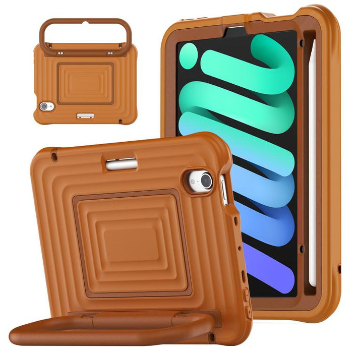 Funda híbrida de silicona con diseño ondulado para tablet y correa para el hombro., For iPad Air 11 2026 / 2025 / 2024, For iPad mini 2024 / mini 6