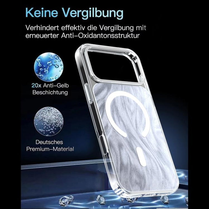 Funda magnética para teléfono con diseño de cola de zorro cristalino, For iPhone 17 Pro Max, For iPhone 17 Pro