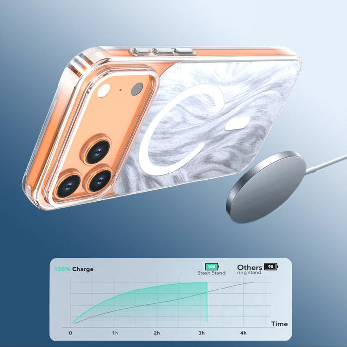 Funda magnética para teléfono con diseño de cola de zorro cristalino, For iPhone 17 Pro Max, For iPhone 17 Pro
