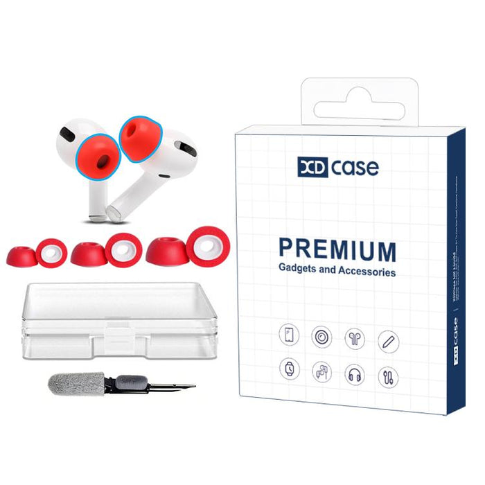 Kit de 3 pares de almohadillas de espuma viscoelástica de repuesto XDcase, tamaños S/M/L, lápiz de limpieza de color aleatorio, For AirPods Pro 1 / 2