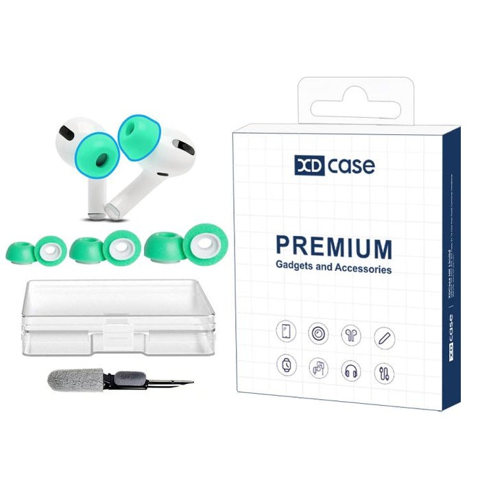 Kit de 3 pares de almohadillas de espuma viscoelástica de repuesto XDcase, tamaños S/M/L, lápiz de limpieza de color aleatorio, For AirPods Pro 1 / 2