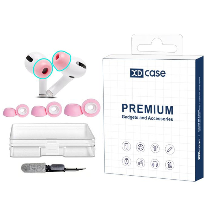 Kit de 3 pares de almohadillas de espuma viscoelástica de repuesto XDcase, tamaños S/M/L, lápiz de limpieza de color aleatorio, For AirPods Pro 1 / 2