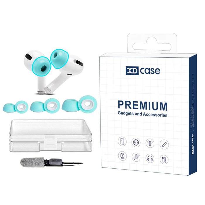 Kit de 3 pares de almohadillas de espuma viscoelástica de repuesto XDcase, tamaños S/M/L, lápiz de limpieza de color aleatorio, For AirPods Pro 1 / 2