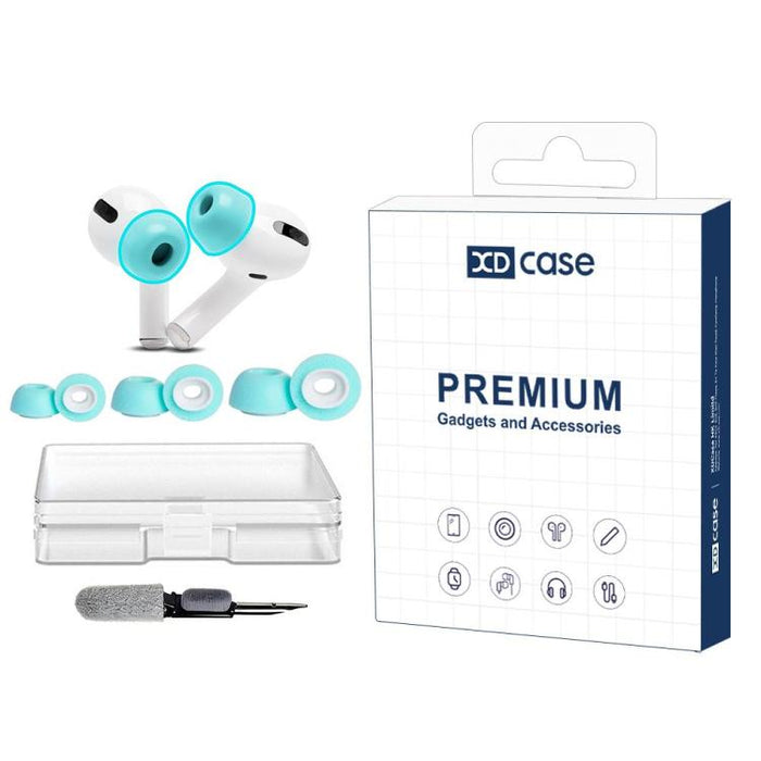 Kit de 3 pares de almohadillas de espuma viscoelástica de repuesto XDcase, tamaños S/M/L, lápiz de limpieza de color aleatorio, For AirPods Pro 1 / 2