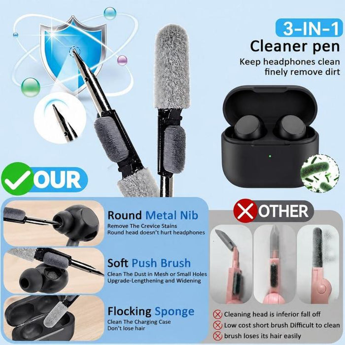 Kit de 3 pares de almohadillas de espuma viscoelástica de repuesto XDcase, tamaños S/M/L, lápiz de limpieza de color aleatorio, For AirPods Pro 1 / 2