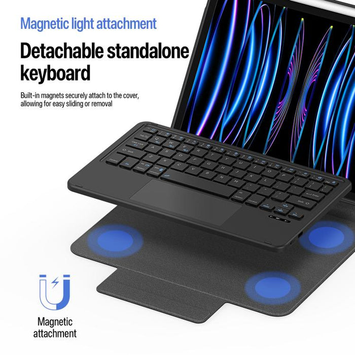 Funda para tablet de cuero vegano con teclado inalámbrico magnético DUX DUCIS Serie YK, For iPad Air 11 2026 / 2025 / 2024, For iPad Pro 11 2025 / 2024, For iPad 2025 / 2022