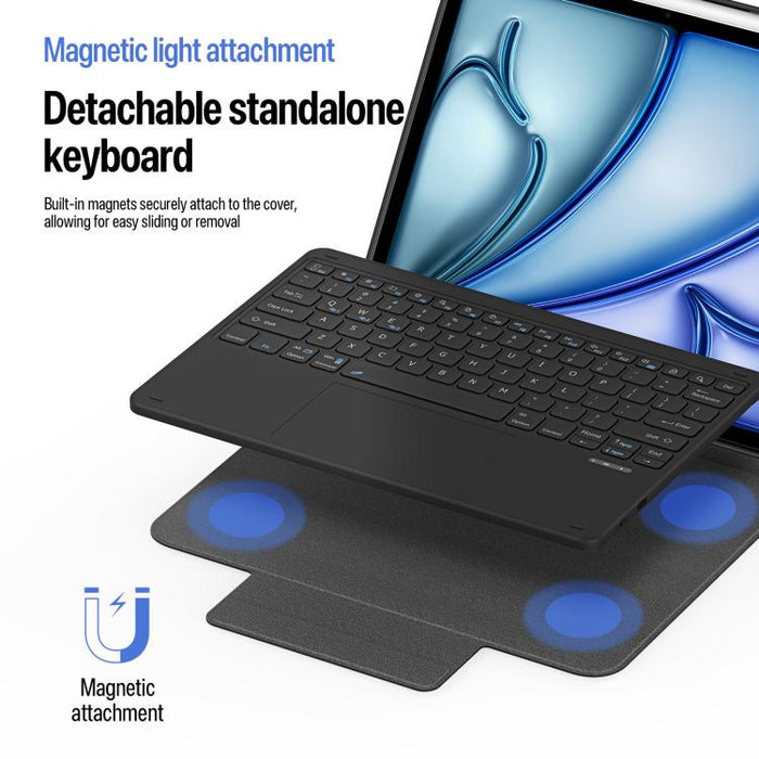Funda para tablet de cuero vegano con teclado inalámbrico magnético DUX DUCIS Serie YK, For iPad Air 11 2026 / 2025 / 2024, For iPad Pro 11 2025 / 2024, For iPad 2025 / 2022