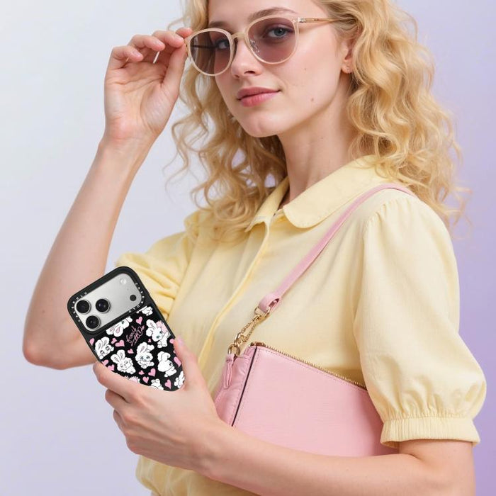 Funda magnética para teléfono con espejo y botón de control de cámara con estampado de la serie Bunny, For iPhone 17 Pro Max, For iPhone 17 Pro, For iPhone 17, For iPhone Air