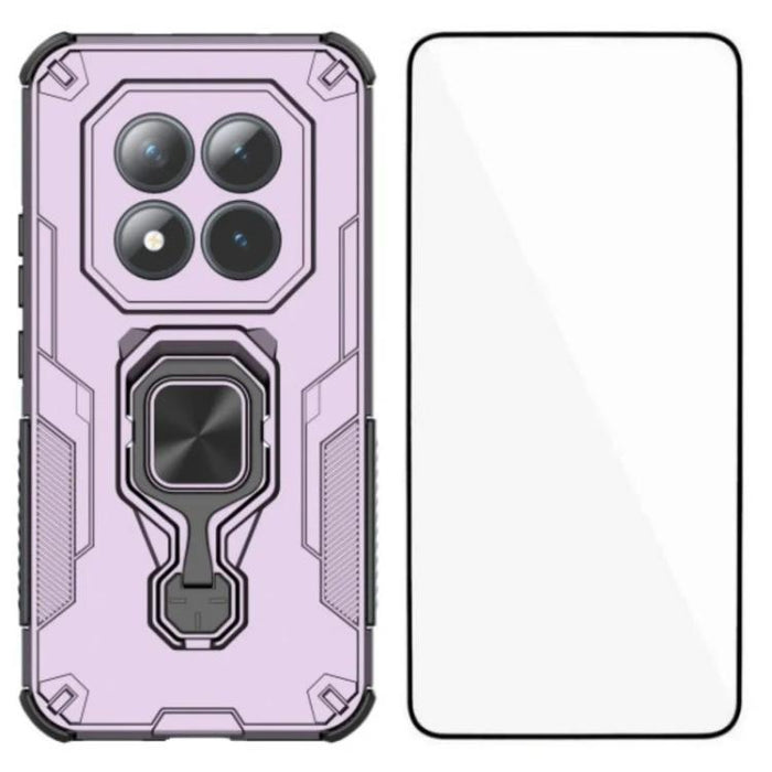 Funda metálica con soporte para teléfono WANLONFENG con protector de pantalla, For Redmi Turbo 5 Max / Poco X8 Pro Max, For Redmi Turbo 5 5G  / Poco X8 Pro 5G, For Redmi Note 15 Pro+ 5G Global 163.3mm, For Redmi Note 15 5G Global / Poco M8 5G          ...