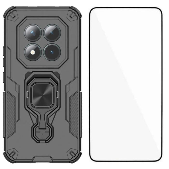 Funda metálica con soporte para teléfono WANLONFENG con protector de pantalla, For Redmi Turbo 5 Max / Poco X8 Pro Max, For Redmi Turbo 5 5G  / Poco X8 Pro 5G, For Redmi Note 15 Pro+ 5G Global 163.3mm, For Redmi Note 15 5G Global / Poco M8 5G          ...